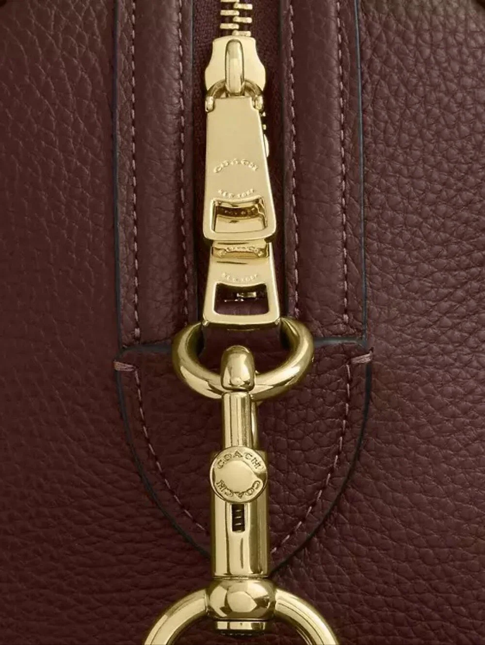 NWT! Coach Large Rowan Satchel In Gold/MAPLE 🍁 Style No. CES11